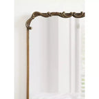 Specchio da parete rettangolare con cornice in metallo dorato, 20x27