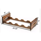 Portabottiglie impilabile in legno d'acacia per 4 bottiglie