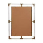 Specchio da parete doppio con cornice in metallo e acrilico 38x28