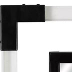 Specchio da parete doppio con cornice in metallo e acrilico 38x28