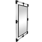 Specchio da parete doppio con cornice in metallo e acrilico 38x28
