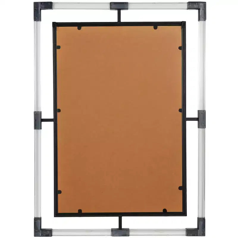 Specchio da parete doppio con cornice in metallo e acrilico 38x28