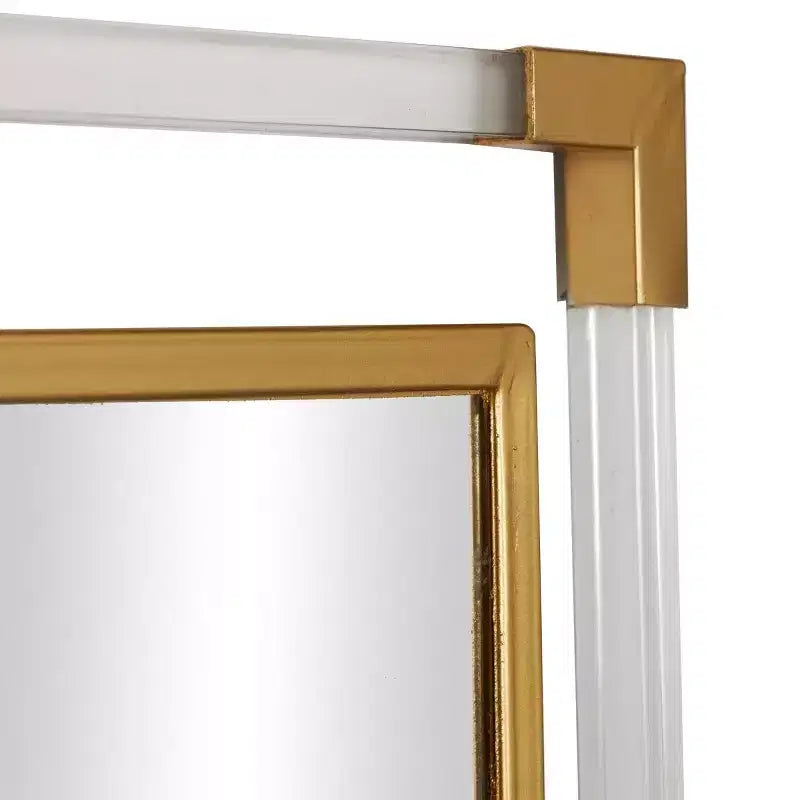 Specchio da parete doppio con cornice in metallo e acrilico 38x28