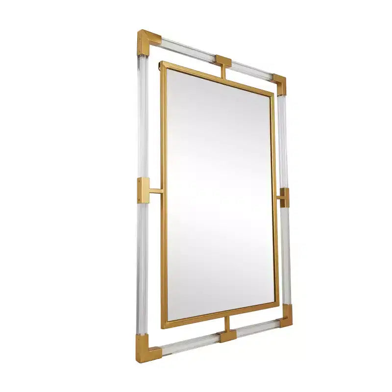 Specchio da parete doppio con cornice in metallo e acrilico 38x28