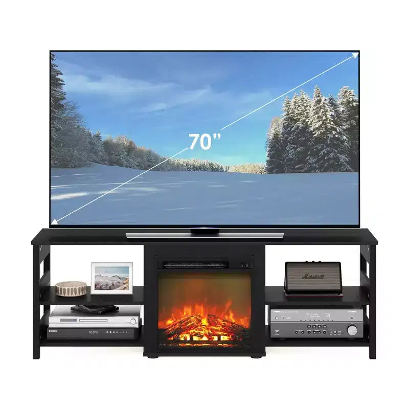 Mobile TV classico per caminetto con camino elettrico – Adatto a TV fino a 70"
