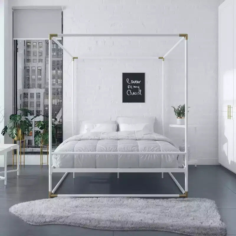 Letto a baldacchino in metallo - Queen Size
