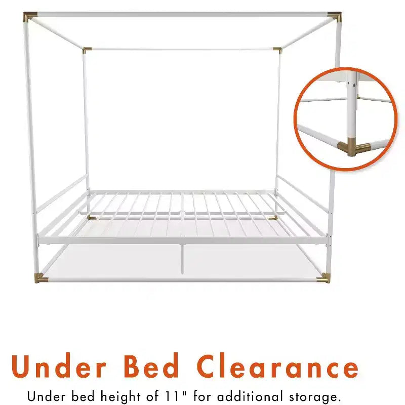 Letto a baldacchino in metallo - Queen Size