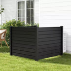 Costway 48L x 37.5H Recinzione per Condizionatore con 3 Picchetti a Terra Nero/Bianco