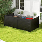 Costway 48L x 37.5H Recinzione per Condizionatore con 3 Picchetti a Terra Nero/Bianco