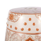 Sgabello da giardino/tavolino basso in ceramica Chinoiserie da 45,72 cm
