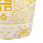 Sgabello da giardino/tavolino basso in ceramica Chinoiserie da 45,72 cm