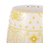 Sgabello da giardino/tavolino basso in ceramica Chinoiserie da 45,72 cm