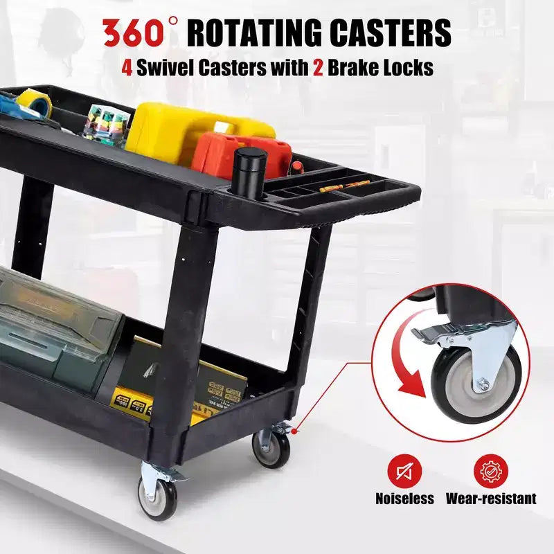 Carrello Utilitario Robusto con Ruote Girevoli Bloccabili