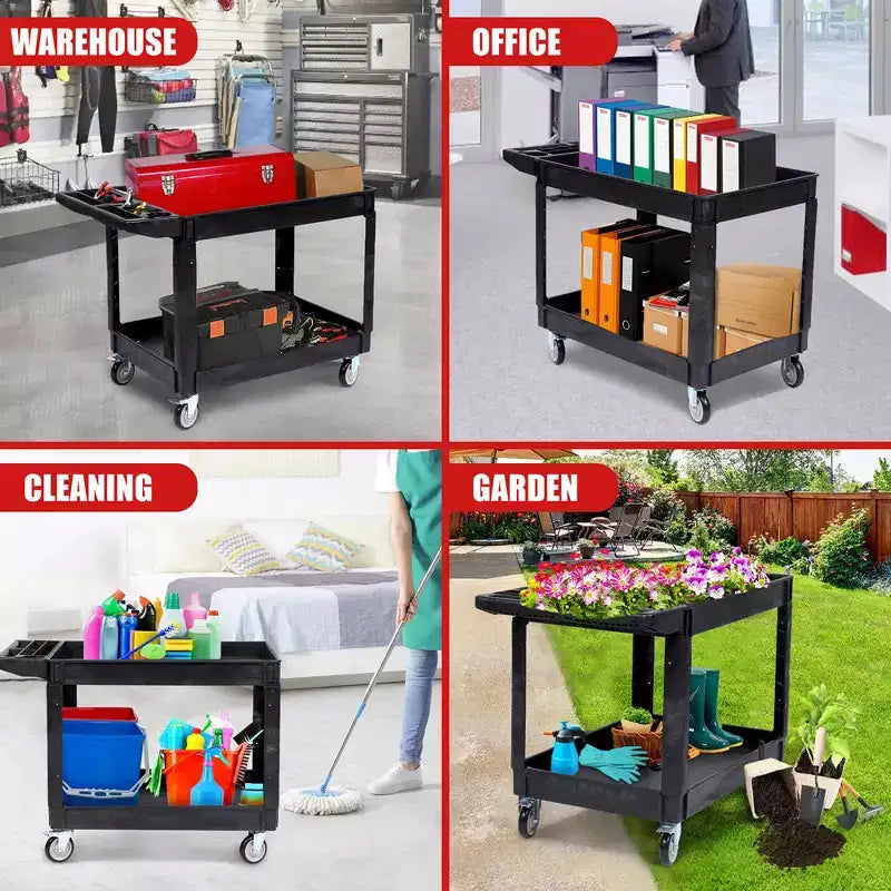 Carrello Utilitario Robusto con Ruote Girevoli Bloccabili