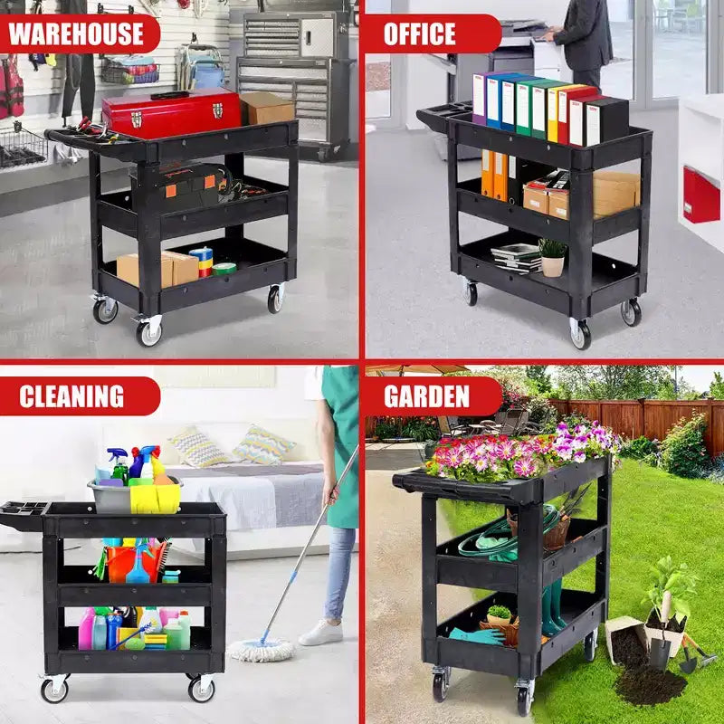Carrello Utilitario Robusto con Ruote Girevoli Bloccabili